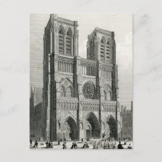 Kathedraal van Notre Dame, Parijs Briefkaart (Voorkant)