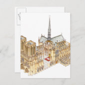 Kathedraal van Notre-Dame. Parijs Frankrijk Briefkaart (Voorkant / Achterkant)