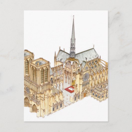 Kathedraal van Notre-Dame. Parijs Frankrijk Briefkaart (Voorkant)