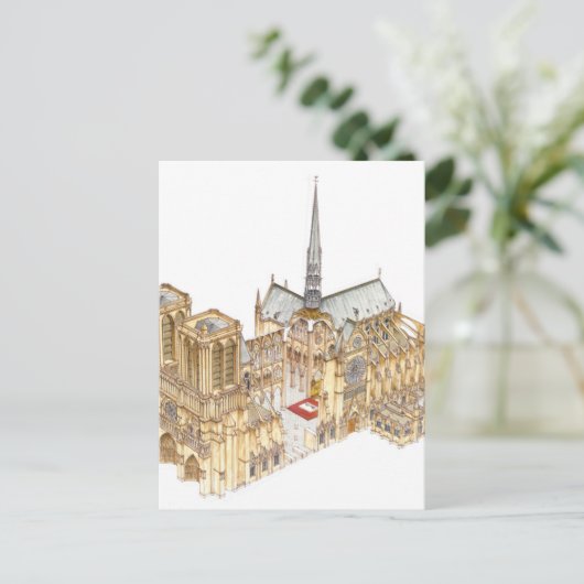 Kathedraal van Notre-Dame. Parijs Frankrijk Briefkaart (Staand voorkant)