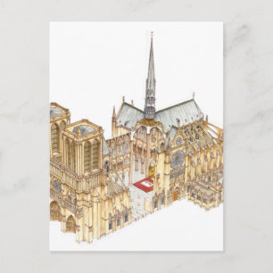 Kathedraal van Notre-Dame. Parijs Frankrijk Briefkaart
