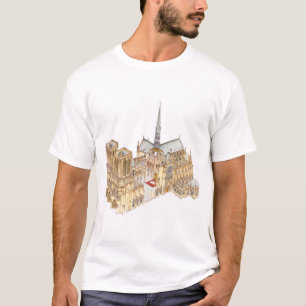 Kathedraal van Notre-Dame. Parijs Frankrijk T-shirt
