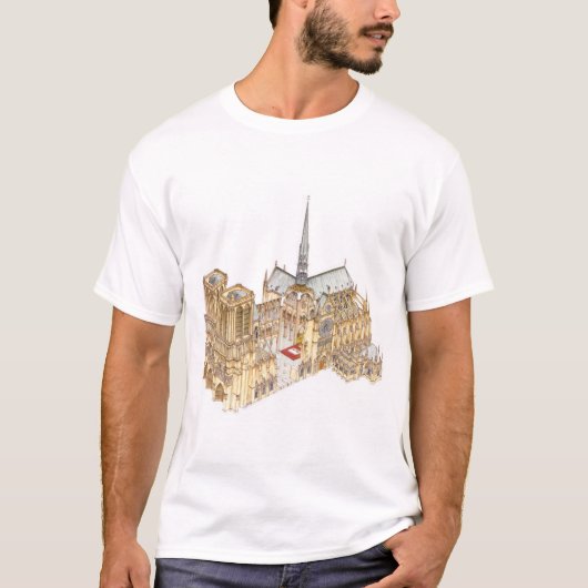 Kathedraal van Notre-Dame. Parijs Frankrijk T-shirt (Voorkant)