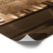 Kathedraal van Notre Dame 's nachts Poster (Hoek)