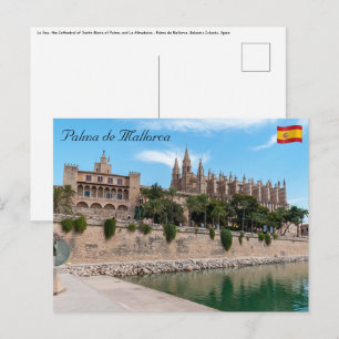 Kathedraal van Palma de Mallorca en Almudaina Briefkaart