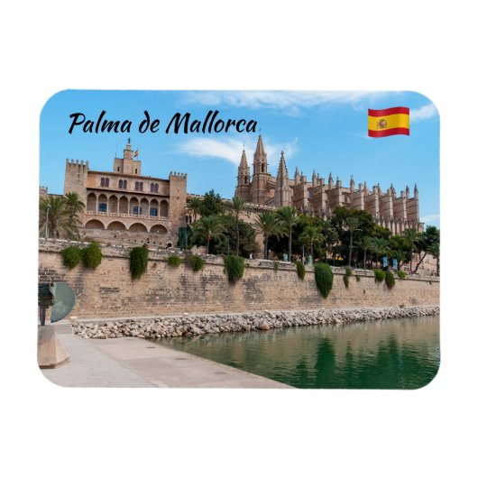 Kathedraal van Palma de Mallorca en Almudaina Magneet (Horizontaal)