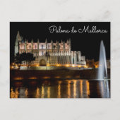 Kathedraal van Palma de Mallorca 's nachts - Spanj Briefkaart (Voorkant)