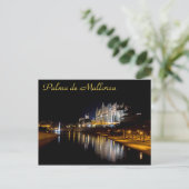 Kathedraal van Palma de Mallorca 's nachts - Spanj Briefkaart (Staand voorkant)