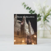 Kathedraal van Palma de Mallorca 's nachts - Spanj Briefkaart (Staand voorkant)