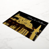 Kathedraal van Palma de Mallorca 's nachts - Spanj Folie Feestdagenkaart (Gedraaid)