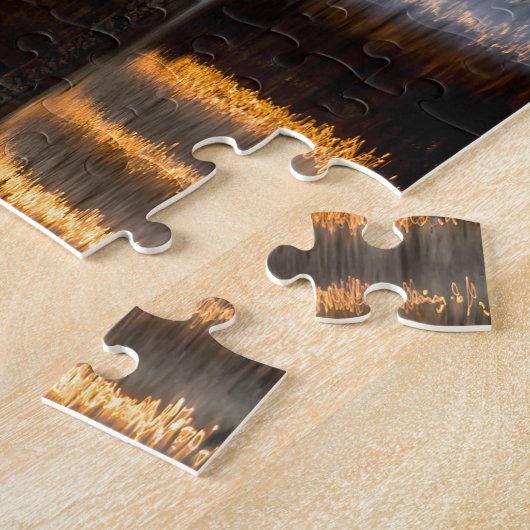 Kathedraal van Palma de Mallorca 's nachts - Spanj Legpuzzel (Zijkant)