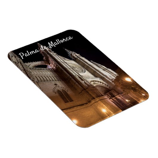Kathedraal van Palma de Mallorca 's nachts - Spanj Magneet (Rechterzijde)