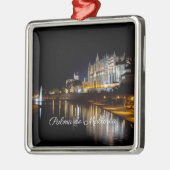 Kathedraal van Palma de Mallorca 's nachts - Spanj Metalen Ornament (Links)