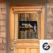 Kathedraal van Palma de Mallorca 's nachts - Spanj Raamsticker (Huis Deur)