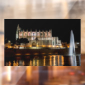 Kathedraal van Palma de Mallorca 's nachts - Spanj Raamsticker (Vel 2)