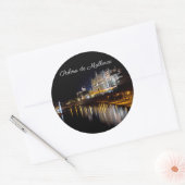 Kathedraal van Palma de Mallorca 's nachts - Spanj Ronde Sticker (Envelop)