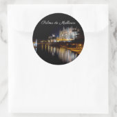 Kathedraal van Palma de Mallorca 's nachts - Spanj Ronde Sticker (Tas)