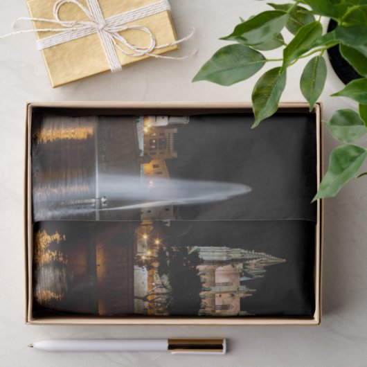 Kathedraal van Palma de Mallorca 's nachts - Spanj Tissuepapier (Geschenk)