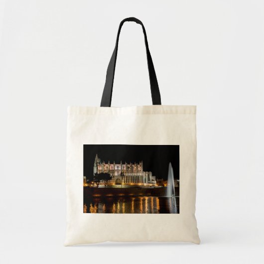 Kathedraal van Palma de Mallorca 's nachts - Spanj Tote Bag (Voorkant)