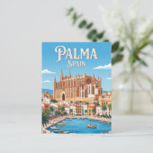 Kathedraal van Palma Spanje Briefkaart (Staand voorkant)
