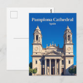 Kathedraal van Pamplona Spanje Briefkaart (Voorkant / Achterkant)