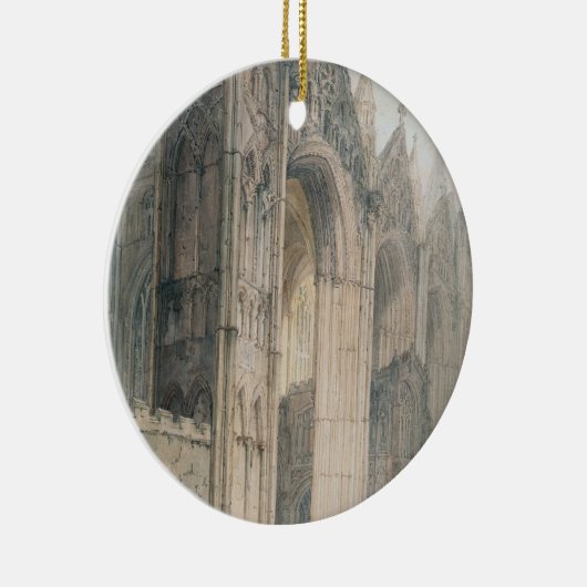 Kathedraal van Peterborough (w/c op papier) Keramisch Ornament (Rechts)