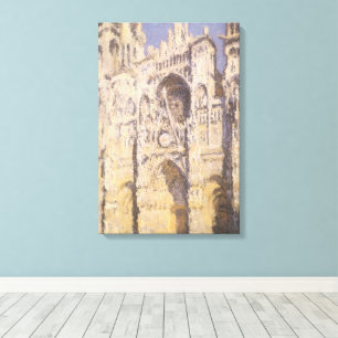 Kathedraal van Rouen, Harmonie in Blauw en Goud do Canvas Afdruk