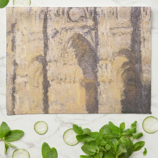 Kathedraal van Rouen, Harmonie in Blauw en Goud do Theedoek (Gevouwen)