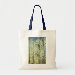 Kathedraal van Rouen Westgevel Zonlicht, Claude Mo Tote Bag