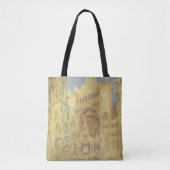 Kathedraal van Rouen, Zonsondergang door Claude Mo Tote Bag (Voorkant)