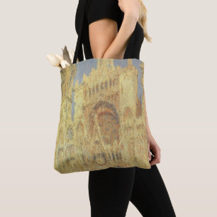 Kathedraal van Rouen, Zonsondergang door Claude Mo Tote Bag
