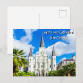 Kathedraal van Saint Louis in New Orleans, Louisia Briefkaart (Voorkant / Achterkant)