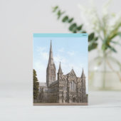 Kathedraal van Salisbury in Engeland (1900) Briefkaart (Staand voorkant)