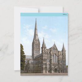 Kathedraal van Salisbury in Engeland (1900) Briefkaart