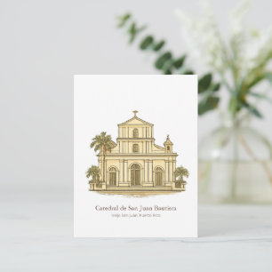 Kathedraal van San Juan – Oude San Juan Briefkaart