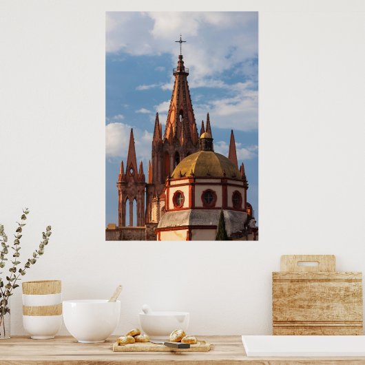 kathedraal van San Miguel Archangel Poster (Keuken)
