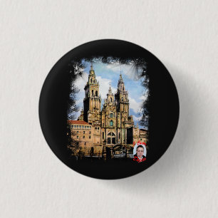 Kathedraal van Santiago de Compostela (A Coruña) Ronde Button 3,2 Cm