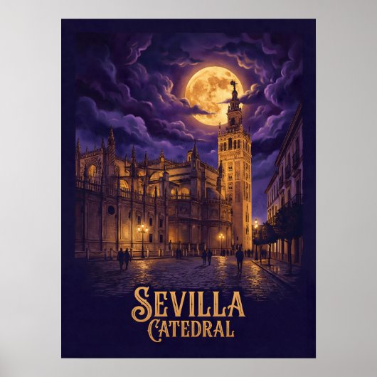 Kathedraal van Sevilla Gotische Reis Poster (Voorkant)