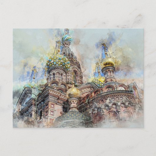Kathedraal van Sint-Petersburg, Rusland Briefkaart (Voorkant)