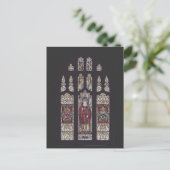 Kathedraal van Sint-Polycarpus Glas-in-loodkunst Briefkaart (Staand voorkant)