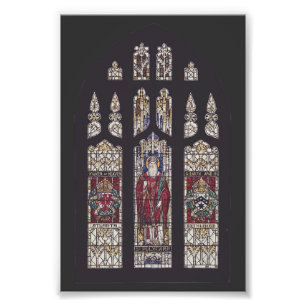 Kathedraal van Sint-Polycarpus Glas-in-loodkunst Foto Afdruk