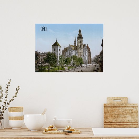Kathedraal van St. Elizabeth in Košice Poster (Keuken)