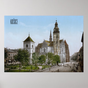 Kathedraal van St. Elizabeth in Košice Poster