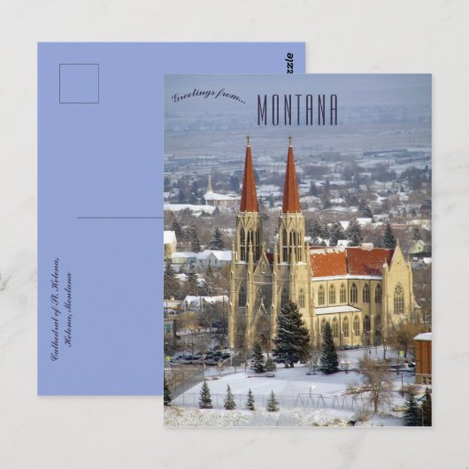 Kathedraal van St. Helena in Helena Montana Briefkaart (Voorkant / Achterkant)