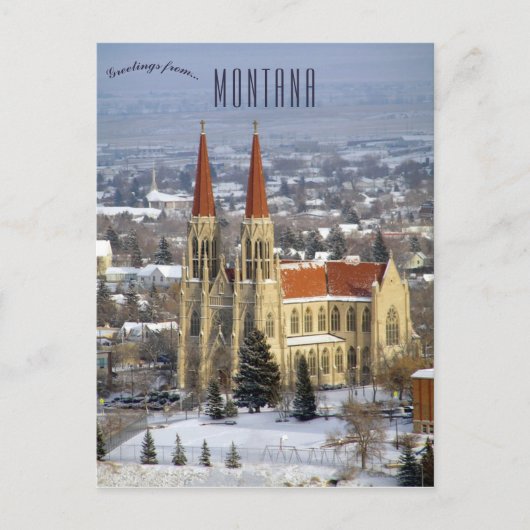 Kathedraal van St. Helena in Helena Montana Briefkaart (Voorkant)