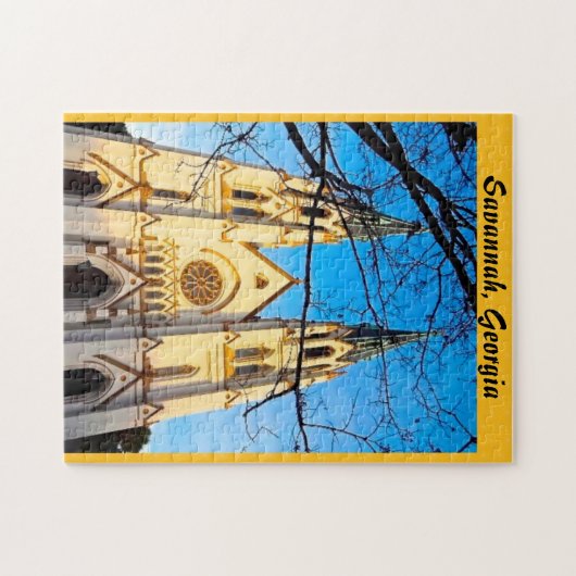 Kathedraal van St. John de Baptist Savannah Georgi Legpuzzel (Horizontaal)