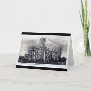 Kathedraal van St. John Goddelijk, Vintage NYC Kaart