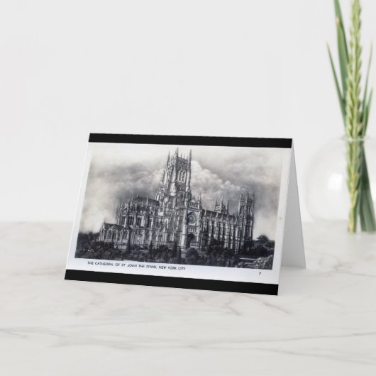 Kathedraal van St. John Goddelijk, Vintage NYC Kaart (Voorkant)