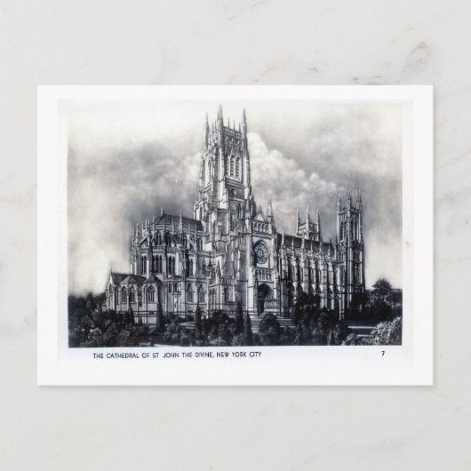 Kathedraal van St. John the Divine, NYC  Briefkaart (Voorkant)