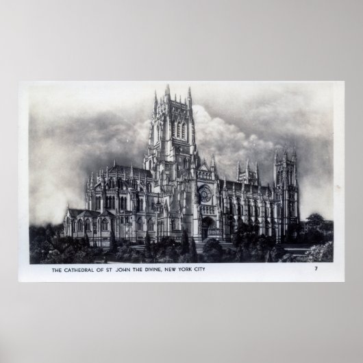 Kathedraal van St. John the Divine, NYC  Poster (Voorkant)